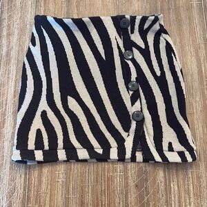 Zebra print, mini skirt!